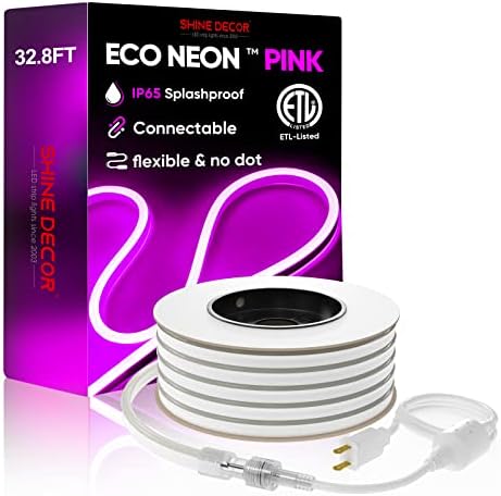 Ragyog Dekoráció Csomag Termékek Szerelése a Klip Csomag Rózsaszín 10M/32.8 ft LED Neon Kötél Világítás Készlet