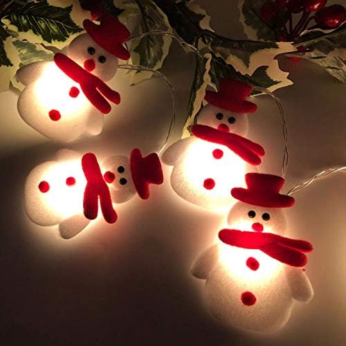 Kézműves láncon Lógó Garland Lógni Garland LED Karácsonyi Hópelyhek, Hóember String Fa Fények lakberendezés (Egy, Egy Méret)