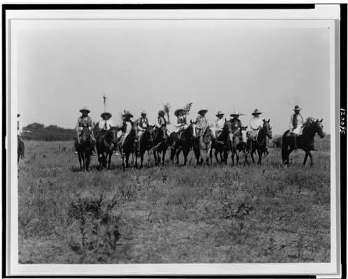 HistoricalFindings Fotó: Chiefs,Sun Dance Felvonulás,Cheyenne,Oklahoma,az Indiánok Észak-Amerikában,c1927