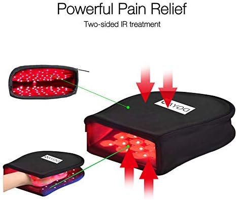 A vörös Fény Terápia Eszközök Közeli Infravörös LED 880 NM Kezét fájdalomcsillapítás Dupla Oldalon pad Ujjak, Csukló