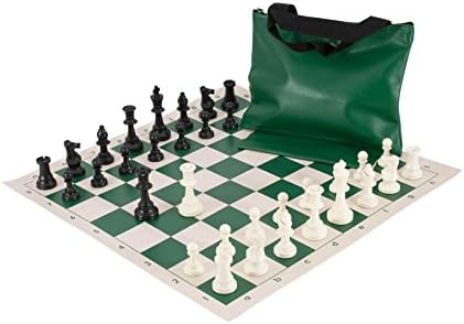 A Ház Staunton Standard Sakk-Készlet Kombináció - Tripla Súlyozott Rendelet Darab, Vinil sakktábla, valamint a Normál Táska