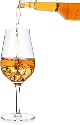 LUXBE - Whisky, Brandy & Konyakot Kristály Poharak Tulipán Italt, Állítsa be a 4 - Nagy Kézműves LeadFree Üveg - Nagy a szeszes